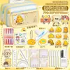 Estojo de Lápis Queijo com 13 Camadas, Grande Capacidade, Caixa de Papelaria Transparente Multicamadas, Estojo Fofo para Meninas e Alunos do Ensino Fundamental com Alto Valor Estético