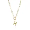 Collar con Letra Europea y Americana Transfronterizo Chapado en Oro Real Tendencia Hip-Hop Europeo y Americano Colgante de 26 Letras Inglesas al por Mayor