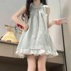 Vestidos Lindo de Alta Qualidade para Meninas, Conjunto de Duas Peças com Colete sem Manga Estilo Preppy, Novo Modelo Verão 2026, Super Fofo para Crianças