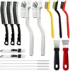 Cepillo para Espacios con Cerdas Rígidas Cepillo Limpiador para Cocina Baño Repisa de Ventana Ranura de Estufa Baño Herramienta de Limpieza Dedicada para Baño