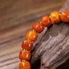 Pulsera Original de Fábrica Vintage de Hueso de Yak con Mantra de Seis Sílabas Xizang DIY Cuentas de Oración Vintage Rosario de Mano