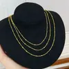 Collar de Oro Arena Vietnamita 24K Joyería para Mujer, Larga Duración, Cadena de Clavícula Nicho de Alta Gama Cadena de Oro Imitación