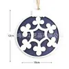 Colgante de madera con copo de nieve tallado a láser para Navidad, decoraciones para ventanas, colgante de Navidad, producción mayorista transfronteriza