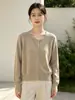 Chaqueta cárdigan de punto de tres hilos de terciopelo Andy engrosada que reduce la edad, con bloques de color, para mujer, nuevo suéter de otoño e invierno 2026