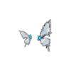 Danzarina Bioquímica/Arete de Plata de Ley Aretes de Mariposa Azul Diseño de Nicho Aretes de Presión Moda Avanzada Aretes Versátiles