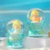 Brinquedo Bola de Cristal Desenho Animado Aquário Micro Paisagem Decoração de Paisagismo Enfeites Praia Sereia Princesa Artesanato Luminoso