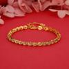 Pulsera de cola de fénix de lujo ligera para mujer, estilo étnico, diseño de nicho, exquisita y elegante pulsera hueca de oro vietnamita nueva