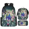 Mochila transfronteriza con estampado de dibujos animados para niños y niñas en jardines de infancia alrededor de Sonic