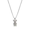 Colar de urso de diamante completo bonito estilo coreano nicho de luxo leve feminino 2021 novo outono e inverno longo acessórios de vestuário camisola cadeia