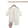 Ropa Jingqi para Bebés Recién Nacidos Mono Delgado de Manga Larga para Primavera Pijama de Casa para Bebé Atuendo de Primavera para Salir