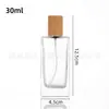 Botella de Perfume de Vidrio de 50 ml Tapa de Bola Redonda Portátil Botellas de Perfume de Vidrio de Rayas Verticales Botella de Spray Cosmético Botella Vacía
