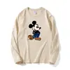 Nueva Camiseta de Manga Larga de Dibujos Animados Linda de Mickey para Primavera y Otoño 2025 Ropa Exterior Casual para Mujer Top Versátil para Niñas Manga Larga