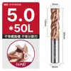 Fresa de aço tungstênio Huhao 65 graus, carboneto de 4 cortes, especializada para aço inoxidável, ferramenta CNC, fresa de topo de comprimento estendido