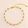 Pulsera Transfronteriza de Circonita Nueva, Pulsera de Pedrería Moda y Sencilla, Joyería para Novia, Pulsera de Circonita de Alta Gama, Personalizable y Versátil