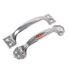 Puxador de Arco em Aço Inoxidável Montado na Superfície Puxador Simples Puxador de Porta de Armário Estilo Antigo Gaveta Porta de Madeira Janela Utensílios de Cozinha Puxador com Padrão de Flores