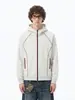Moletom com capuz color block estilo americano, unissex, para primavera e outono, modelagem solta, casual, peça externa esportiva, moletom com zíper pesado, moderno