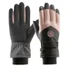Luvas de inverno para esqui femininas são impermeáveis, forradas com fleece, espessadas, de algodão, quentes, à prova de vento, adequadas para atividades ao ar livre, esportes masculinos, estudantes, ciclismo e motociclismo