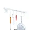 Ganchos de Trilho Deslizante em Estoque Solução de Armazenamento para Cozinha Ganchos Adesivos para Porta e Parede Ganchos em Fila Rack de Suspensão Sem Furos