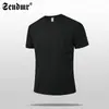 Camiseta Deportiva Casual de Manga Corta Fina de Verano Cuello Redondo Bolsillo Cremallera Superior Versátil para Hombre Fresca de Secado Rápido