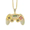 Chapado Eléctrico Personalizado Aleación de Fundición a Presión Ecológica Collar con Incrustaciones de Diamante Controlador de Juego Creativo Joyería Venta Directa de Fábrica Fuente