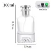 Vendas diretas do fabricante: Frasco de perfume base vulcânica de 30ml, frasco de perfume cilíndrico transparente de 50ml, frasco de perfume spray recarregável