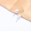 ~ Brinco simples de pérola para meninas feminino simples versátil Pérolas ervilha brinco pequeno feminino S925 sem tarraxa tendência