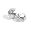 Pendientes de bola de metal en forma de C transfronterizos europeos y americanos para mujer, diseño de nicho de lujo ligero, pendientes de textura distintiva de moda de alta gama