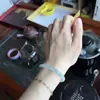Pulsera Redonda de Imitación de Vidrio a Jade Paso a Paso, Mismo Estilo que en Xiaohongshu, Pulsera Transparente de Hielo de Primavera Natural para Mujeres, Hielo Alto