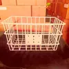 Cesta de Almacenamiento Personalizada para Colgar en Bicicleta, Hecha de Alambre de Hierro con Superficie Recubierta de Plástico Blanco, Cesta de Bicicleta Impermeable