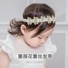Set Nuevo de Diademas para Bebé de Primavera y Verano, Diadema de Flores, Diadema de Moño para Niños, Set de Tres Piezas en Caja