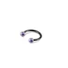 Amazon Comercio Electrónico Transfronterizo Más Vendido Joyería para Piercing C-Bar Negra Recubierta de Bola de Diamante Completo Anillo para Labio Anillo para Septum Nasal