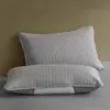 Un par de fundas de almohada impermeables de algodón puro, protector de almohada individual, 48x74 cm, lavable, para exportación