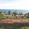 Jardín de patio de villa al aire libre mesa y silla de ratán de ocio al aire libre modelo de sala de diseño B & B aleación de aluminio cuadrado comida