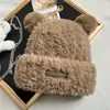 Sombreros de Alta Calidad para Mujer de Otoño e Invierno, Bonitos Sombreros de Pescador, Cálidos Sombreros con Forma de Cúpula, Felpa Gruesa de Peluche de Oso Teddy de Moda