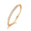E-commerce transfronteiriço Qiyue anel feminino fino popular microincrustado com diamantes anel de cauda simples banhado a ouro vendas diretas da fábrica