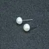 Brincos de Pérola de Água Doce Naturais Joias Agulha de Prata S925 Piercing na Orelha Simples Leve Luxo Estilo Nicho Brincos Versáteis