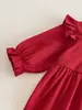 Roupas de Bebê, Roupas de Primavera, Macacão Completo para Menina Recém-Nascida, Macacão Estilo Chinês Vermelho para Lua de Mel e Cem Dias, Roupa de Um Ano