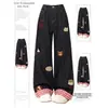 Chao Li tiene stock Jeans de Pierna Ancha Bordados para Mujer Otoño 2026 Nuevo Diseño Holgado con Sentido Parche de Cuadros Pantalones Largos