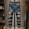 Jeans rasgados para hombre, marca de moda, elegantes y geniales, pantalones pitillo retro de calle, nuevo modelo de otoño 2026 para hombre