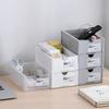 Caja de almacenamiento con cajón de escritorio, apilable, para cosméticos, papelería para estudiantes, caja de acabado, armario de almacenamiento de artículos diversos de oficina