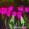 Lámpara de tulipán led linterna de simulación lámpara decorativa lámpara de ramo luz nocturna planta verde venta al por mayor linterna navideña lámpara decorativa