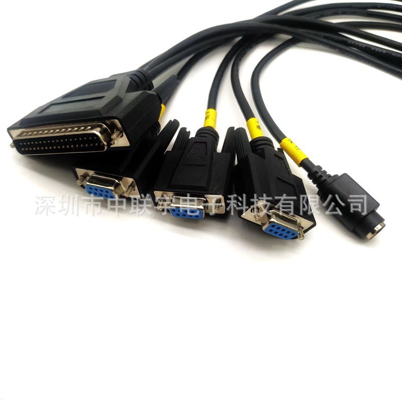 DB37P转3个DB9母+MD6母线07