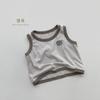 Sensação Refrescante~ Colete e Camiseta sem Manga Infantil, Novo Estilo de Verão para Meninos e Meninas, Estilo Coreano, Top Versátil Vintage, Camiseta, Tendência 2026