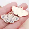 20 Flores de Luna de Colores que Gotean Aceite, Colgantes de Mariposa e Insectos de Aleación de Zinc, Accesorios para Pulseras, Llaveros, Joyería DIY