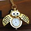 Venta al por mayor de fábrica comercio exterior joyería de venta caliente reloj colgante búho lindo estudiante reloj de cuarzo collar de búho reloj de bolsillo