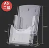 Suporte de Catálogo de Folhetos em Acrílico A4A 40% de Desconto Suporte de Exibição de Páginas Caixa de Armazenamento de Revistas de Loteria Transparente para Desktop