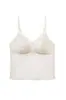 Camisola de Satén Sedoso con Encaje para Mujer, Estilo Delgado de Verano con Copas, Se Puede Usar como Prenda Interior o Exterior, Top sin Espalda Fresco y Elegante, Modelo Nuevo