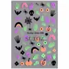 Adesivos de Nail Art para Halloween 2026 Abóbora Fantasma Gato Preto Caveira Morcego Teia de Aranha Fofo Infantil Festival