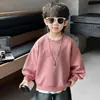 Ropa de Otoño para Niños Sudadera 026 Nuevo Estilo Coreano Capa Base para Niños Ropa Exterior Superior Camiseta Elegante de Moda para Niños Pequeños