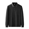 Camisas Polo Antibacterianas Piqué de Manga Longa 5A Cuidadosamente Selecionadas, Uniformes Corporativos de Alto Padrão para Grupos Empresariais, Roupas de Trabalho com Padrões de Logo Impressos e Bordados